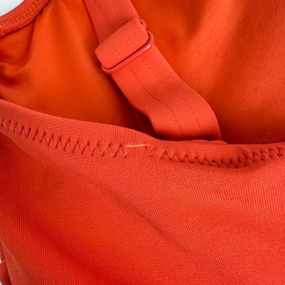 Robin Piccone Ava Knot One Piece Swimsuit Sz 12 Coral Pink Matte Jersey EUC - Picture 6 of 10